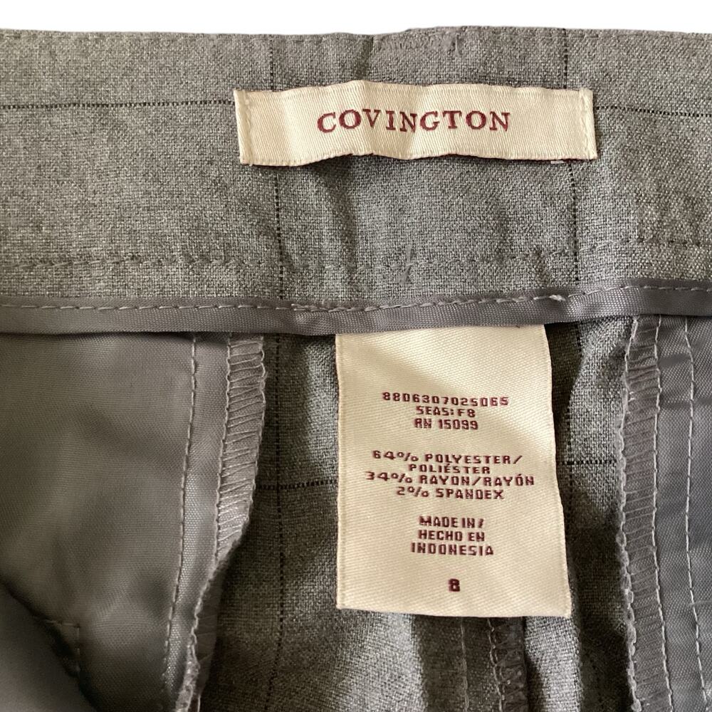 Covington Grid Pattern Career Pants - Picture 4 of 5